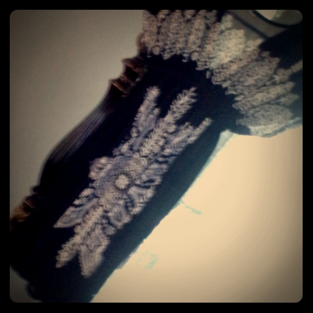 Navy and white bohemian insipred dress